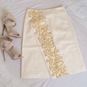 Tory Burch Skirt with embroidery details.